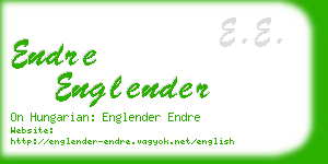 endre englender business card
